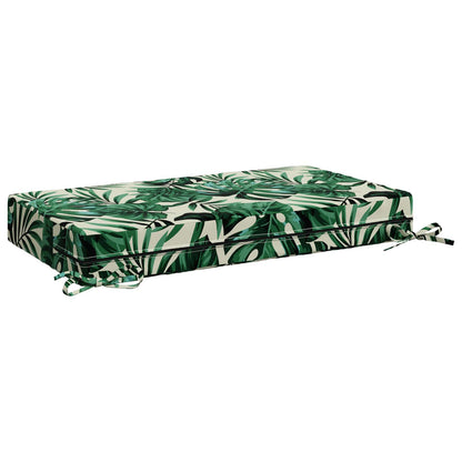 Seat Cushion SOEST 100% Polyester Leaf Pattern 70 x 40 x 10 cm