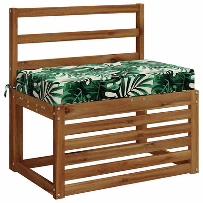 Seat Cushion SOEST 100% Polyester Leaf Pattern 70 x 40 x 10 cm
