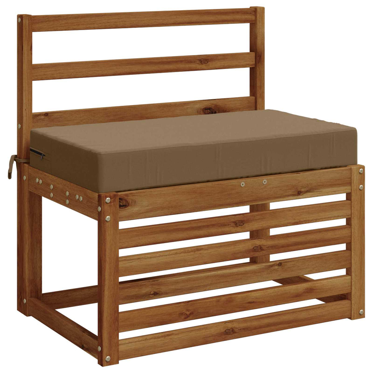 Seat Cushion SOEST 100% Polyester Taupe 70 x 40 x 10 cm