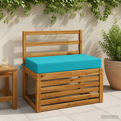 Seat Cushion SOEST 100% Polyester Turquoise 70 x 40 x 10 cm