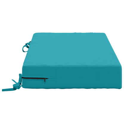 Seat Cushion SOEST 100% Polyester Turquoise 70 x 40 x 10 cm