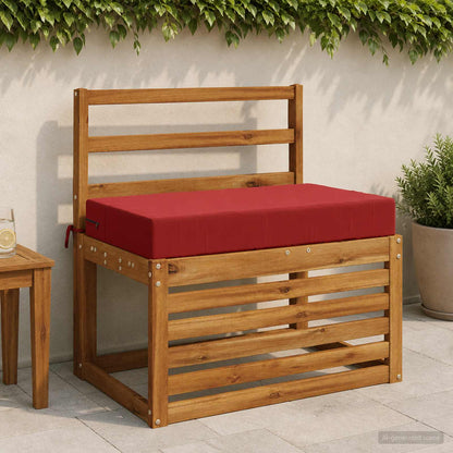 Seat Cushion SOEST 100% Polyester Wine Red 70 x 40 x 10 cm
