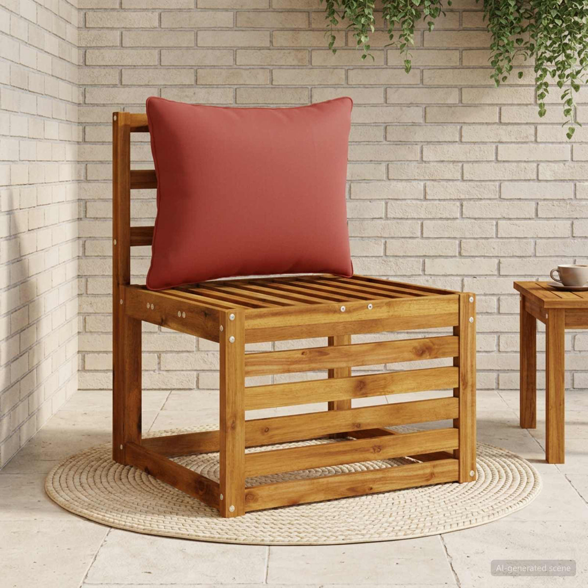 1-Piece Back Cushion PUTTEN 100% Polyester Red 60 x 40 x 15 cm