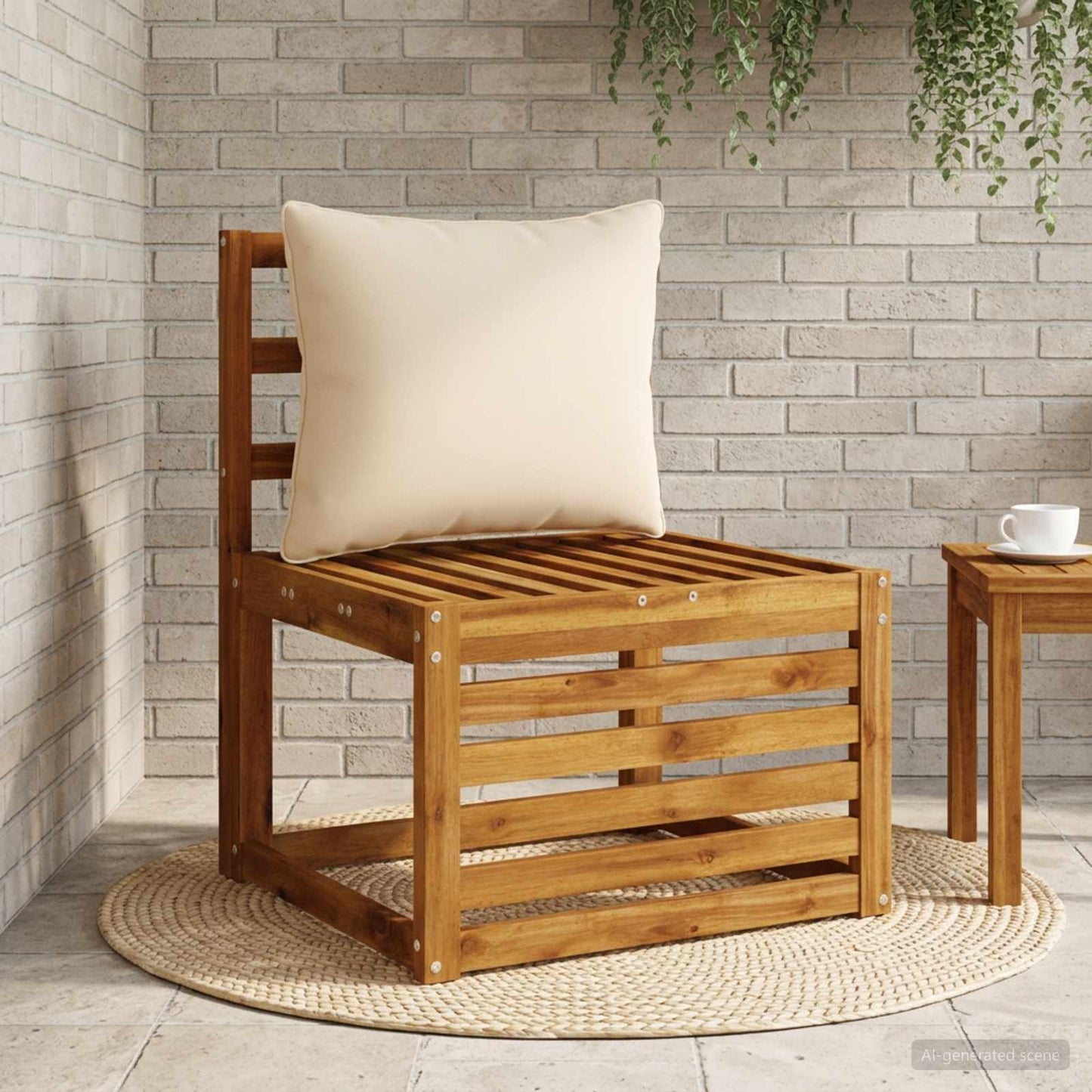 1-Piece Back Cushion PUTTEN 100% Polyester Cream