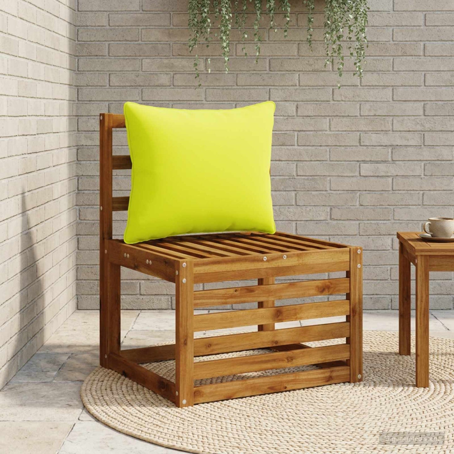 1-Piece Back Cushion PUTTEN 100% Polyester Bright Green