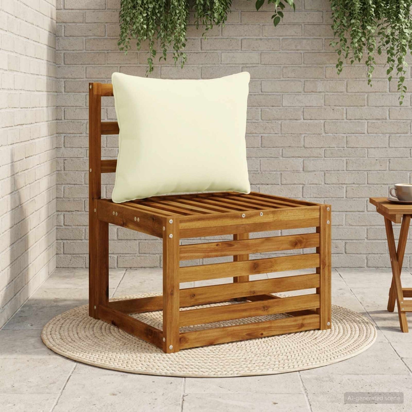 1-Piece Back Cushion PUTTEN 100% Polyester Cream