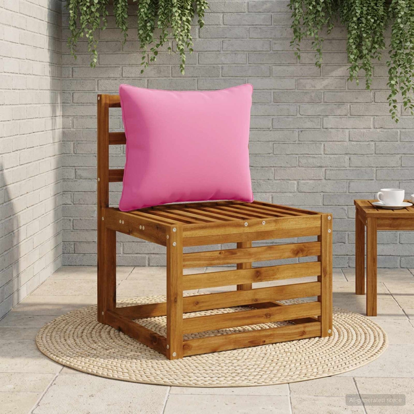 1-Piece Back Cushion PUTTEN 100% Polyester Pink 60 x 40 x 15 cm