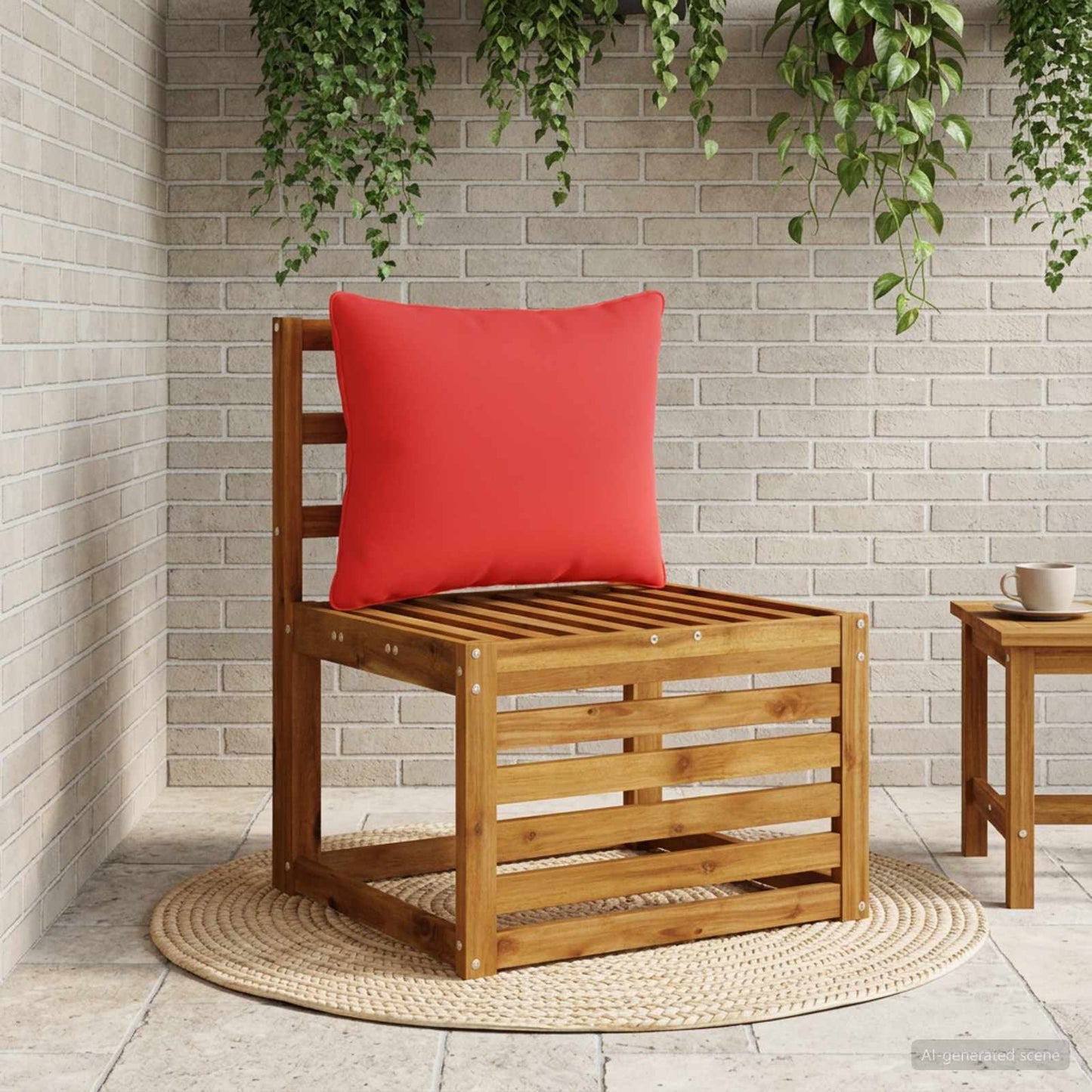 1-Piece Back Cushion PUTTEN 100% Polyester Red 50 x 40 x 15 cm