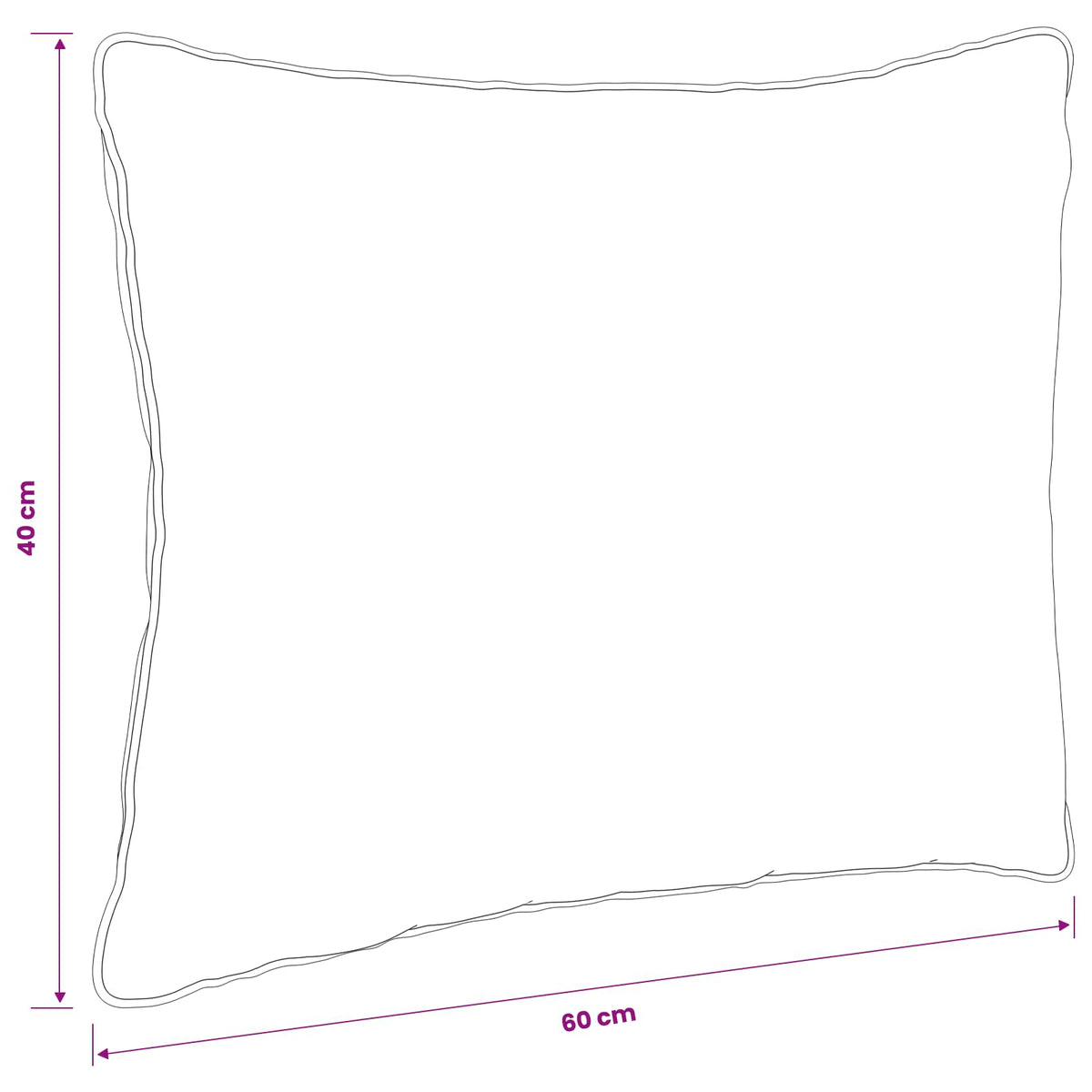 1-Piece Back Cushion PUTTEN 100% Polyester Grey 60 x 40 x 15 cm
