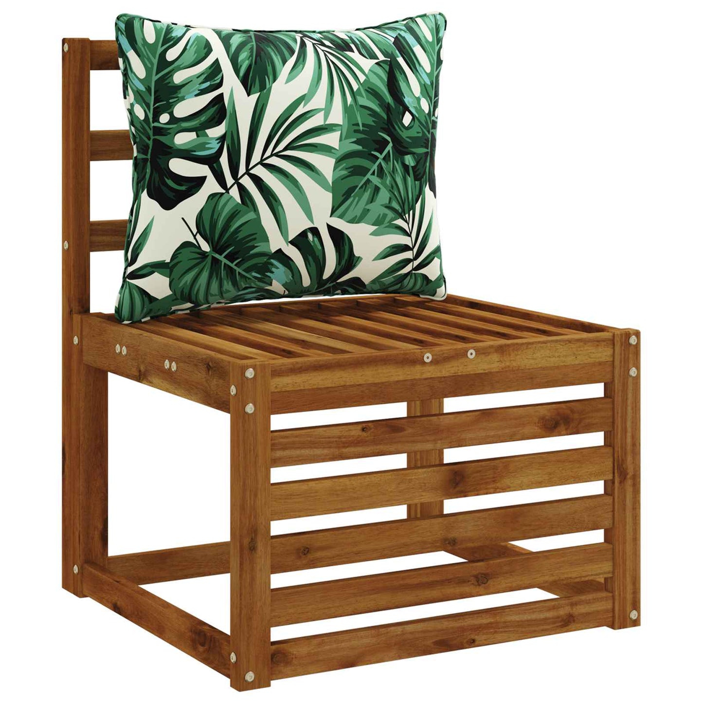 1-Piece Back Cushion PUTTEN 100% Polyester Leaf Pattern