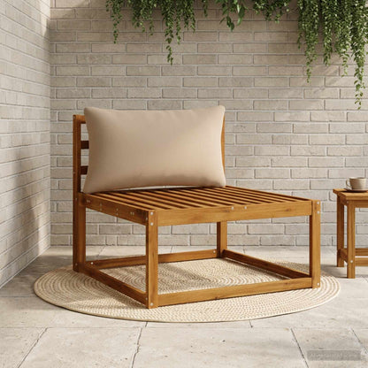 1-Piece Back Cushion PUTTEN 100% Polyester Sand 80 x 40 x 15 cm