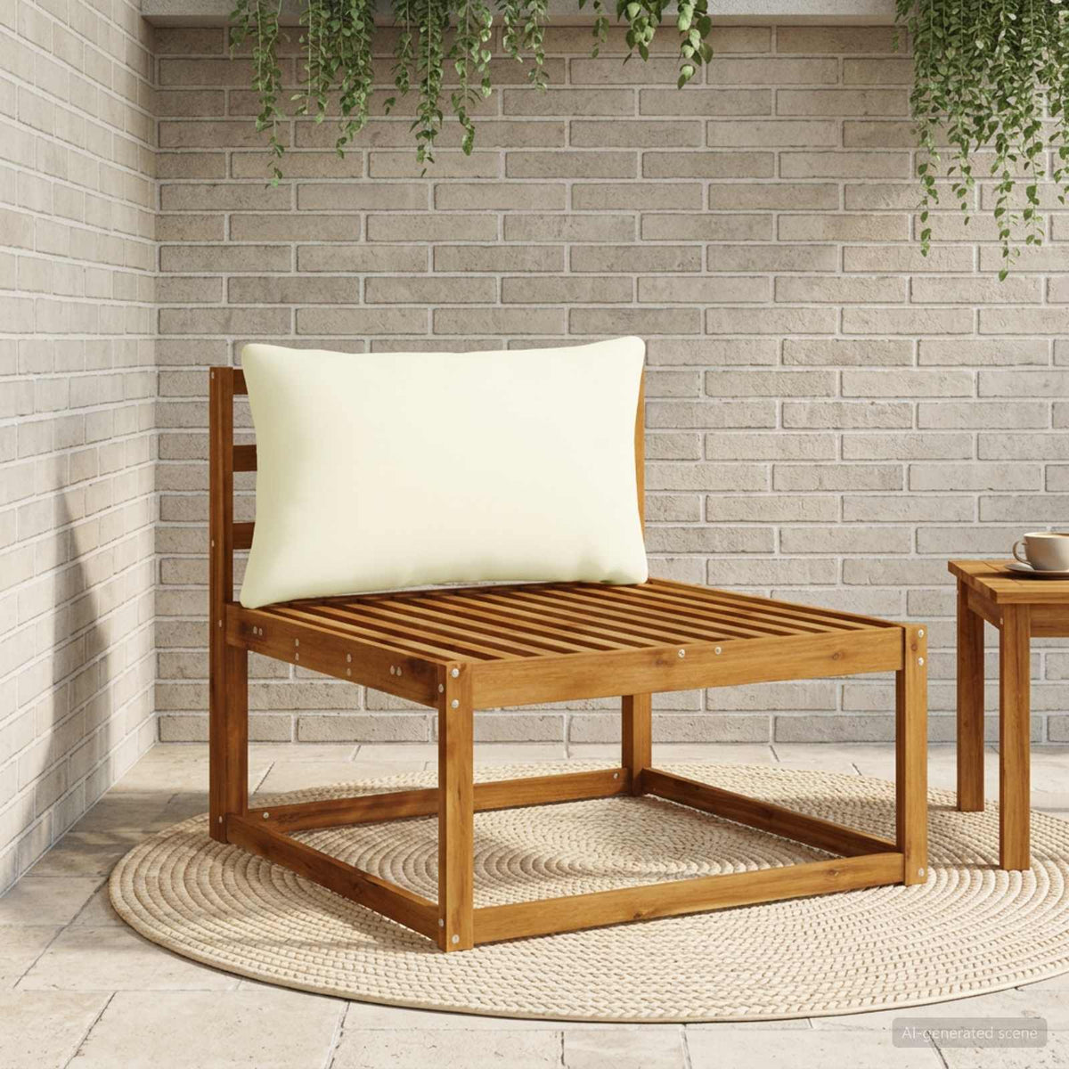 1-Piece Back Cushion PUTTEN 100% Polyester Cream