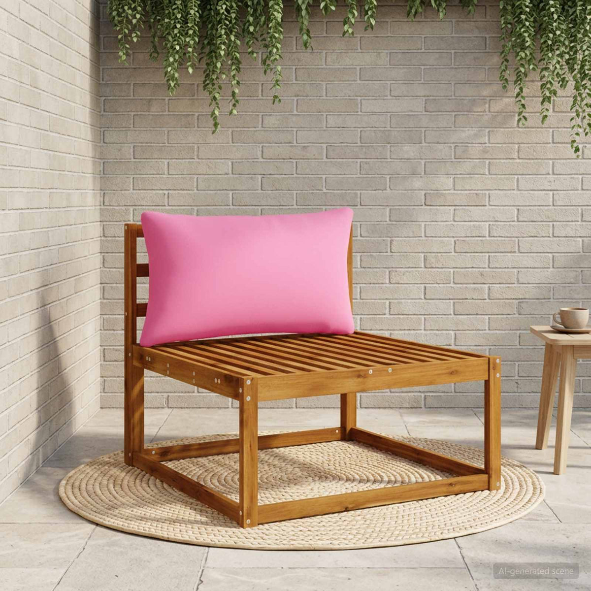 1-Piece Back Cushion PUTTEN 100% Polyester Pink 80 x 40 x 15 cm