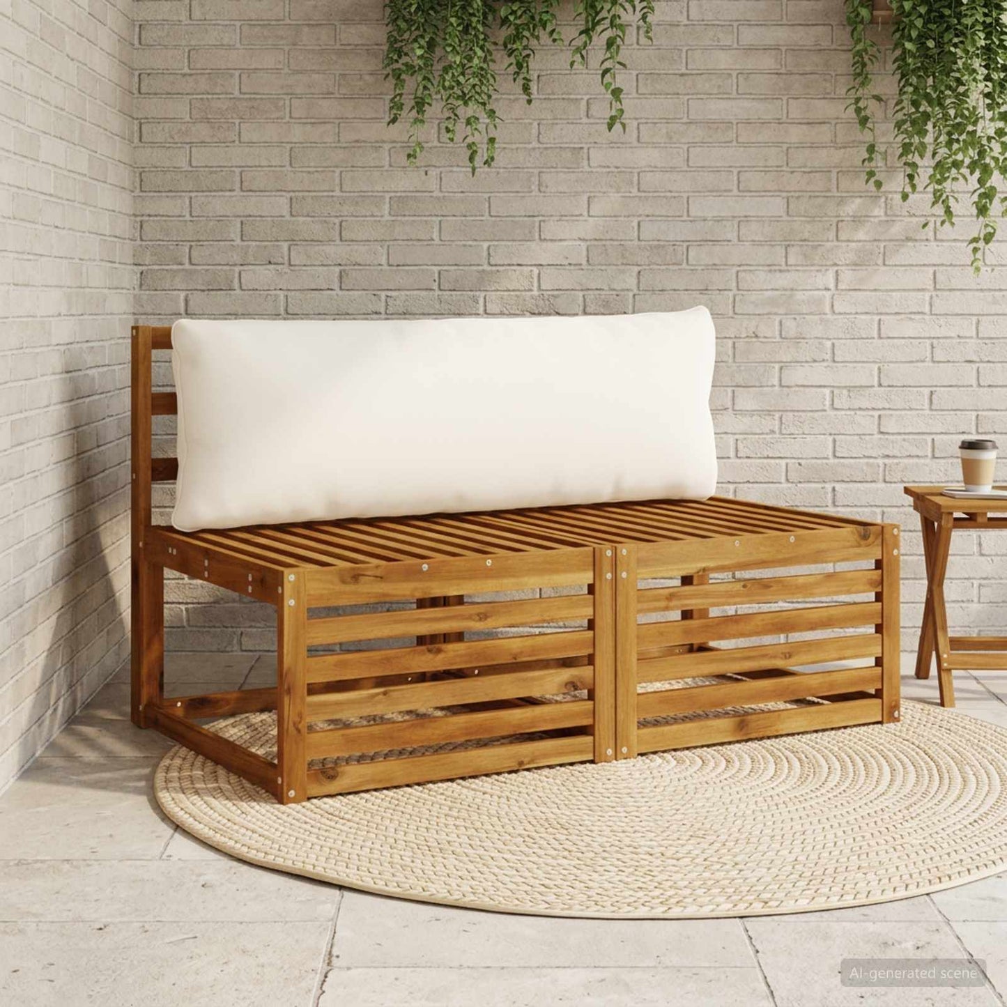 1-Piece Back Cushion PUTTEN 100% Polyester White