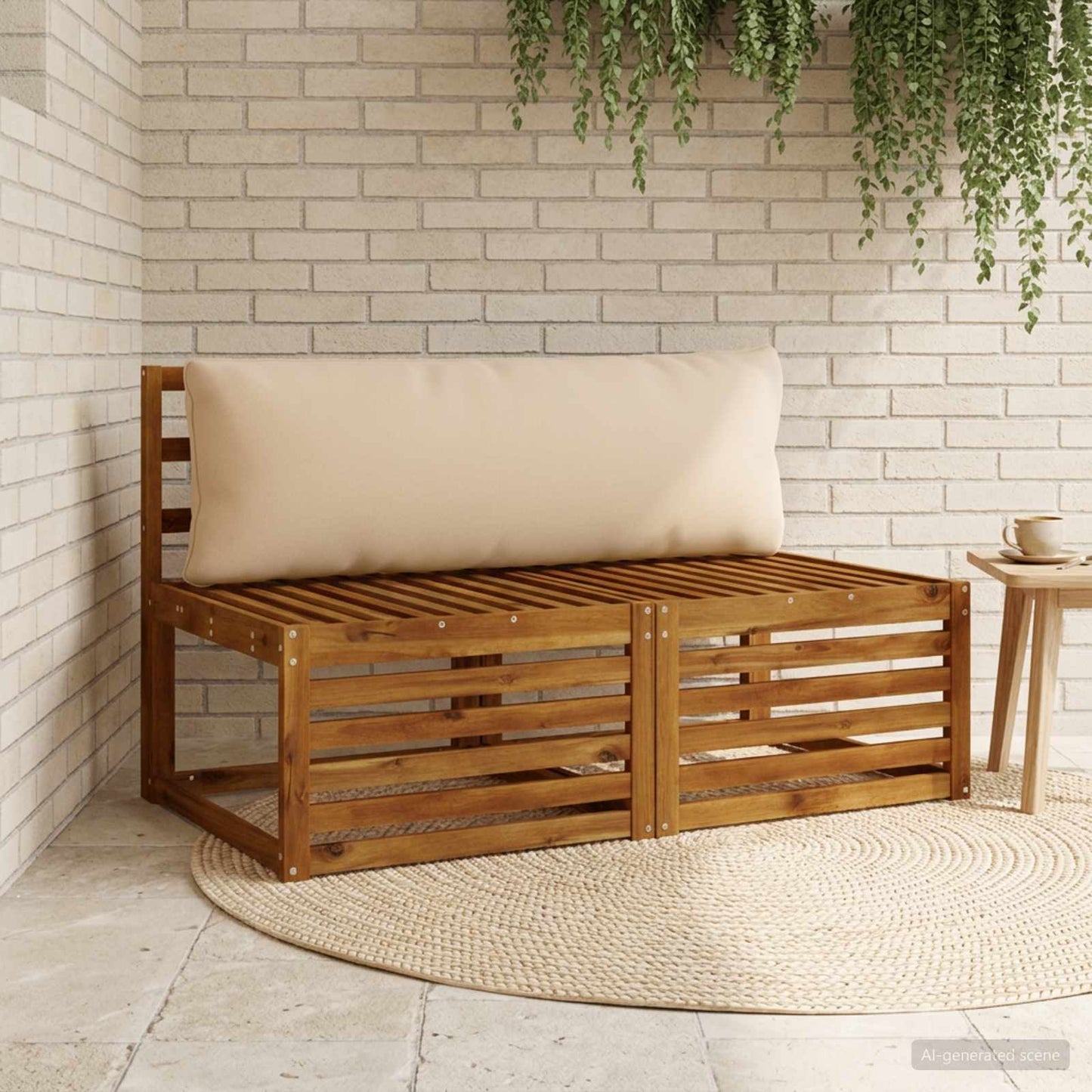 1-Piece Back Cushion PUTTEN 100% Polyester Sand