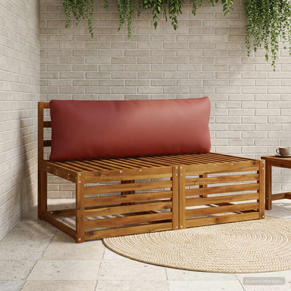 1-Piece Back Cushion PUTTEN 100% Polyester Red 120 x 40 x 15 cm