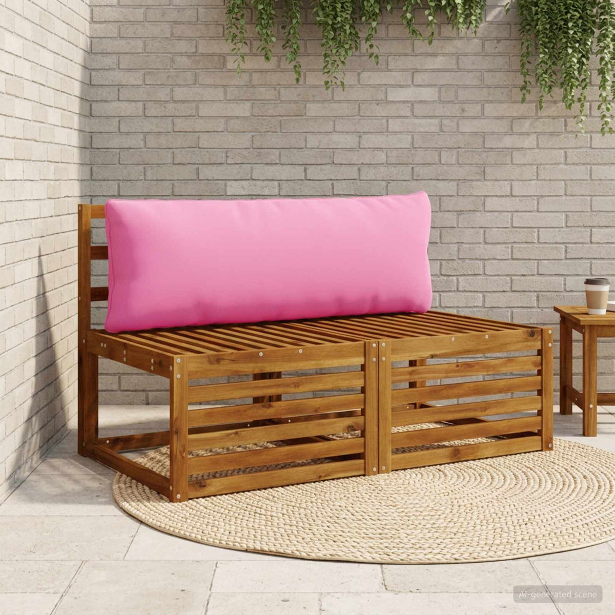 1-Piece Back Cushion PUTTEN 100% Polyester Pink