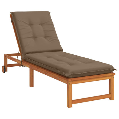 Sunlounger Cushion GEMERT 100% Polyester Taupe 190 x 50 x 9 cm