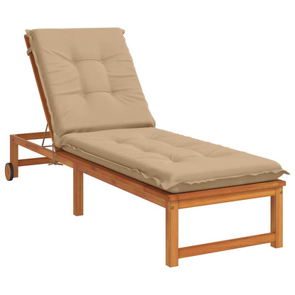 Sunlounger Cushion GEMERT 100% Polyester Sand 190 x 50 x 9 cm