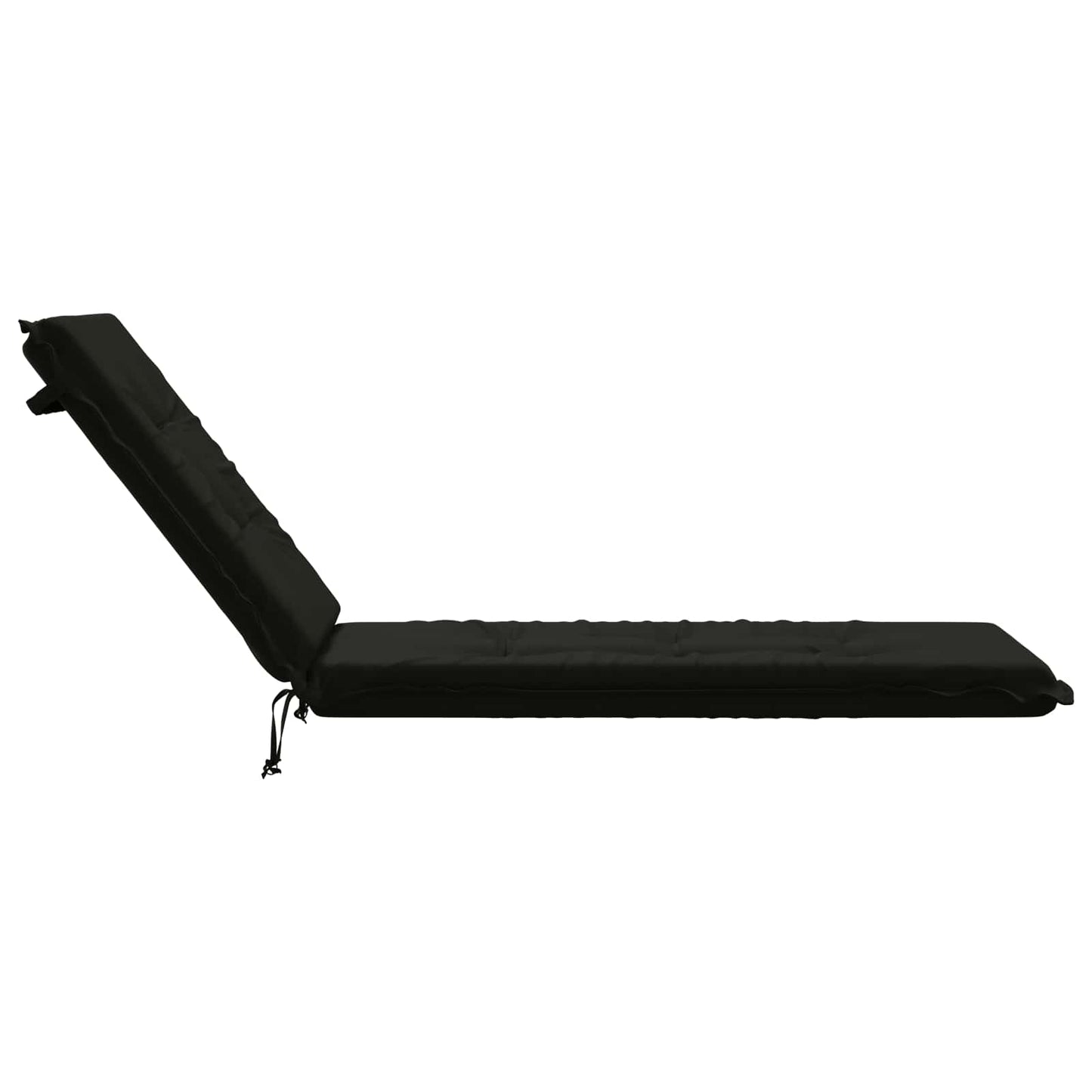 Sunlounger Cushion GEMERT 100% Polyester Black 190 x 50 x 9 cm
