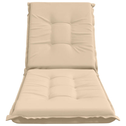 Sunlounger Cushion GEMERT 100% Polyester Cream 190 x 50 x 9 cm