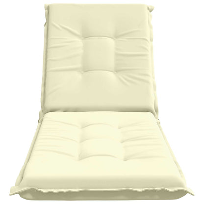 Sunlounger Cushion GEMERT 100% Polyester Cream 190 x 50 x 9 cm