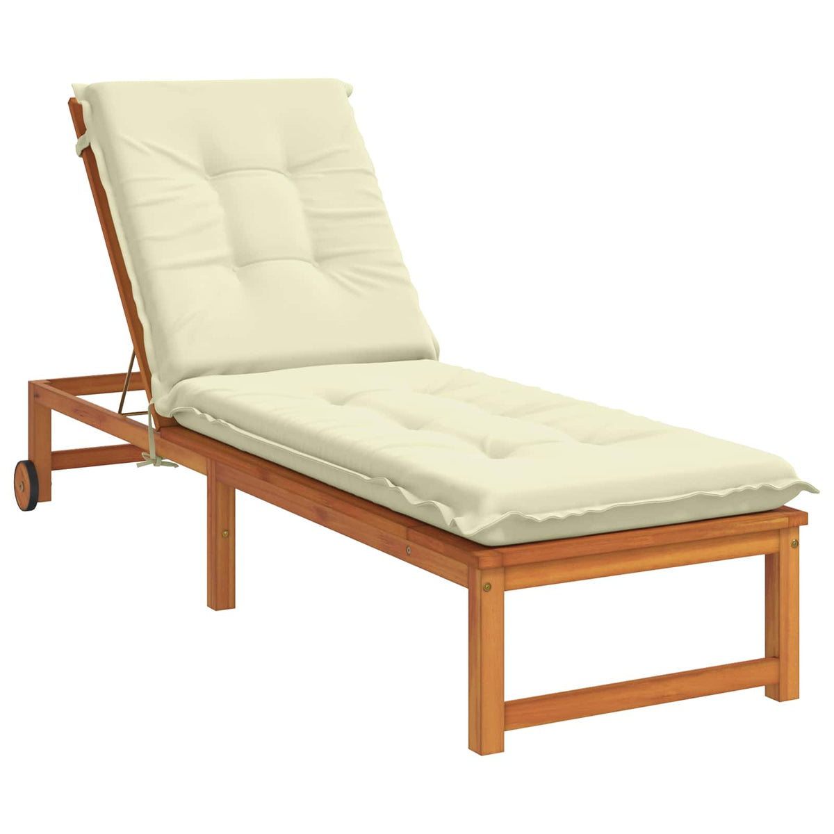 Sunlounger Cushion GEMERT 100% Polyester Cream 190 x 50 x 9 cm