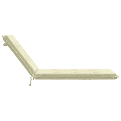 Sunlounger Cushion GEMERT 100% Polyester Cream 190 x 50 x 9 cm