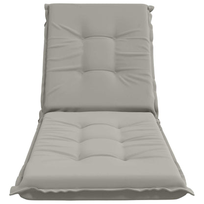 Sunlounger Cushion GEMERT 100% Polyester Grey 190 x 50 x 9 cm