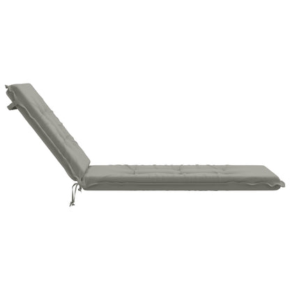 Sunlounger Cushion GEMERT 100% Polyester Grey 190 x 50 x 9 cm