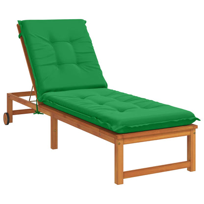 Sunlounger Cushion GEMERT 100% Polyester Green 190 x 50 x 9 cm