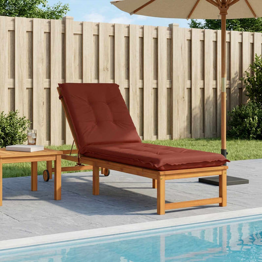 Sunlounger Cushion GEMERT 100% Polyester Red 190 x 50 x 9 cm