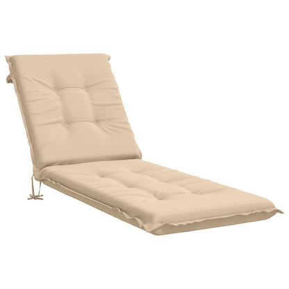 Sunlounger Cushion GEMERT 100% Polyester Cream 190 x 60 x 9 cm