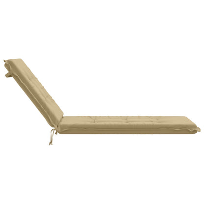 Sunlounger Cushion GEMERT 100% Polyester Beige 190 x 60 x 9 cm