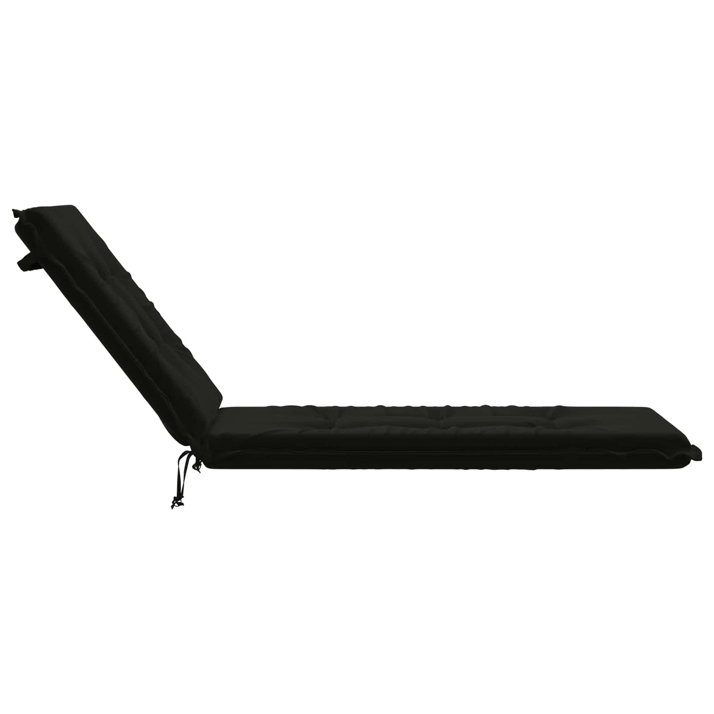 Sunlounger Cushion GEMERT 100% Polyester Black 190 x 60 x 9 cm