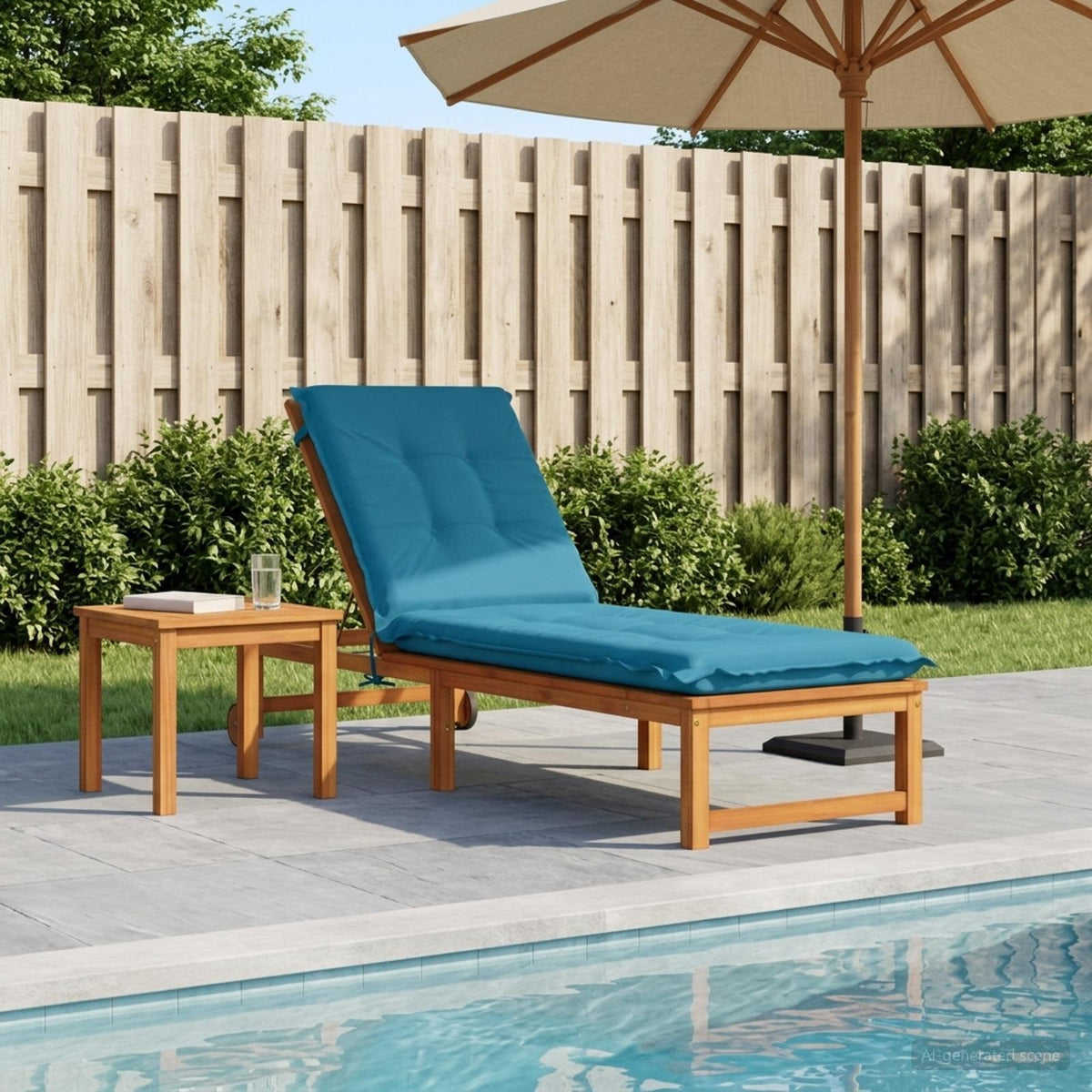 Sunlounger Cushion GEMERT 100% Polyester Light Blue