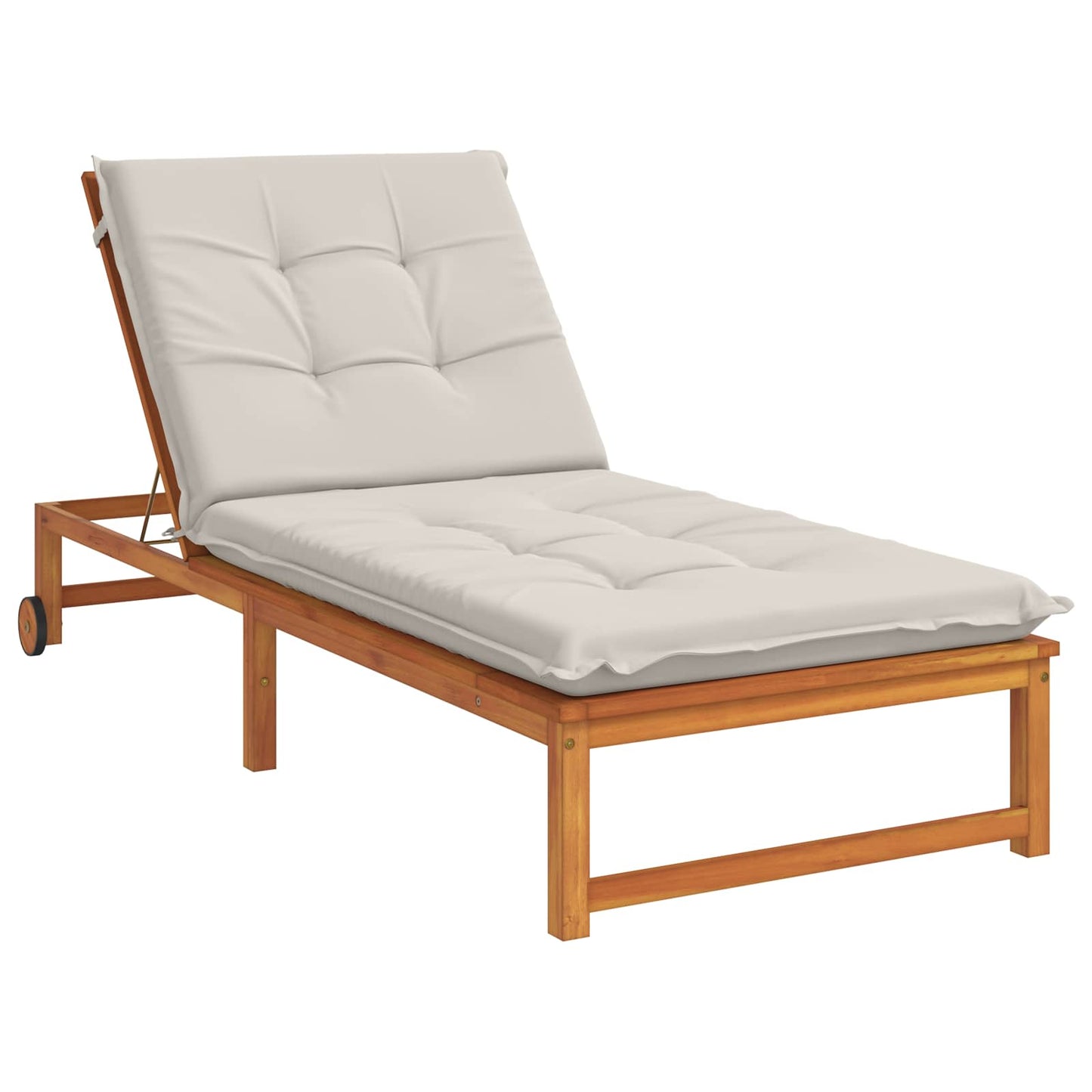 Sunlounger Cushion GEMERT 100% Polyester White 190 x 70 x 9 cm