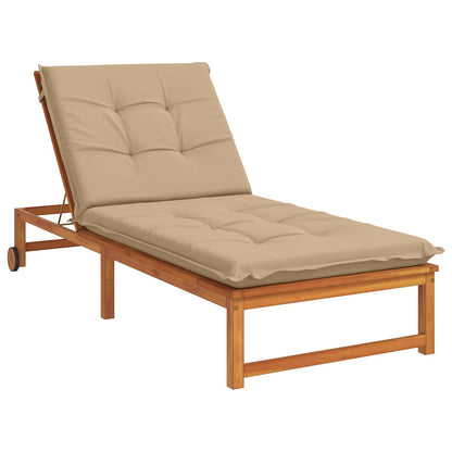 Sunlounger Cushion GEMERT 100% Polyester Sand 190 x 70 x 9 cm