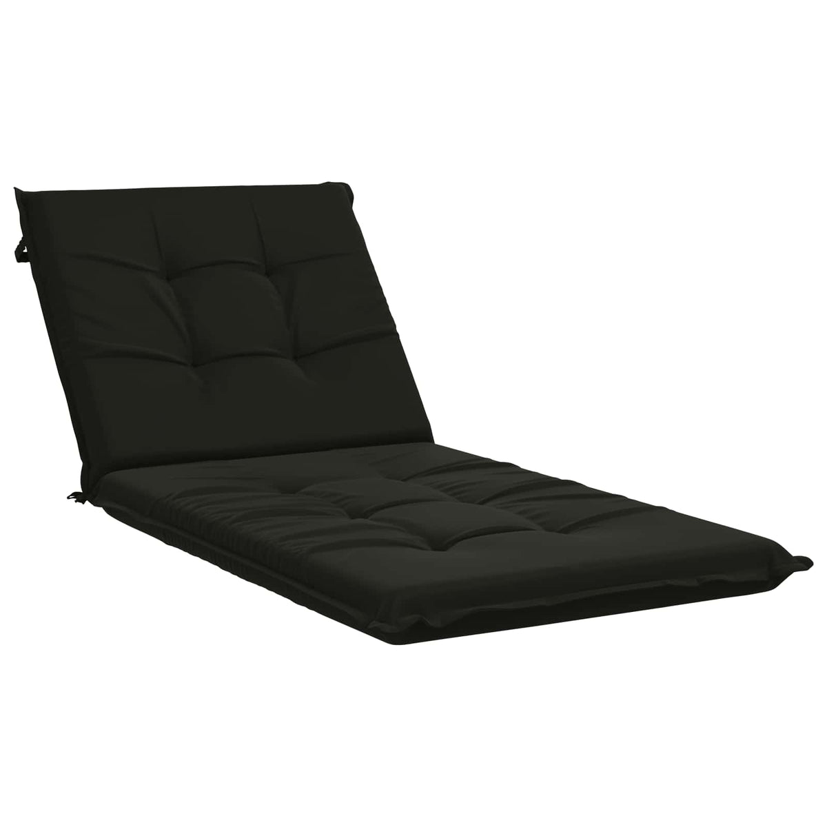 Sunlounger Cushion GEMERT 100% Polyester Black 190 x 70 x 9 cm