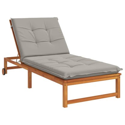 Sunlounger Cushion GEMERT 100% Polyester Grey 190 x 70 x 9 cm