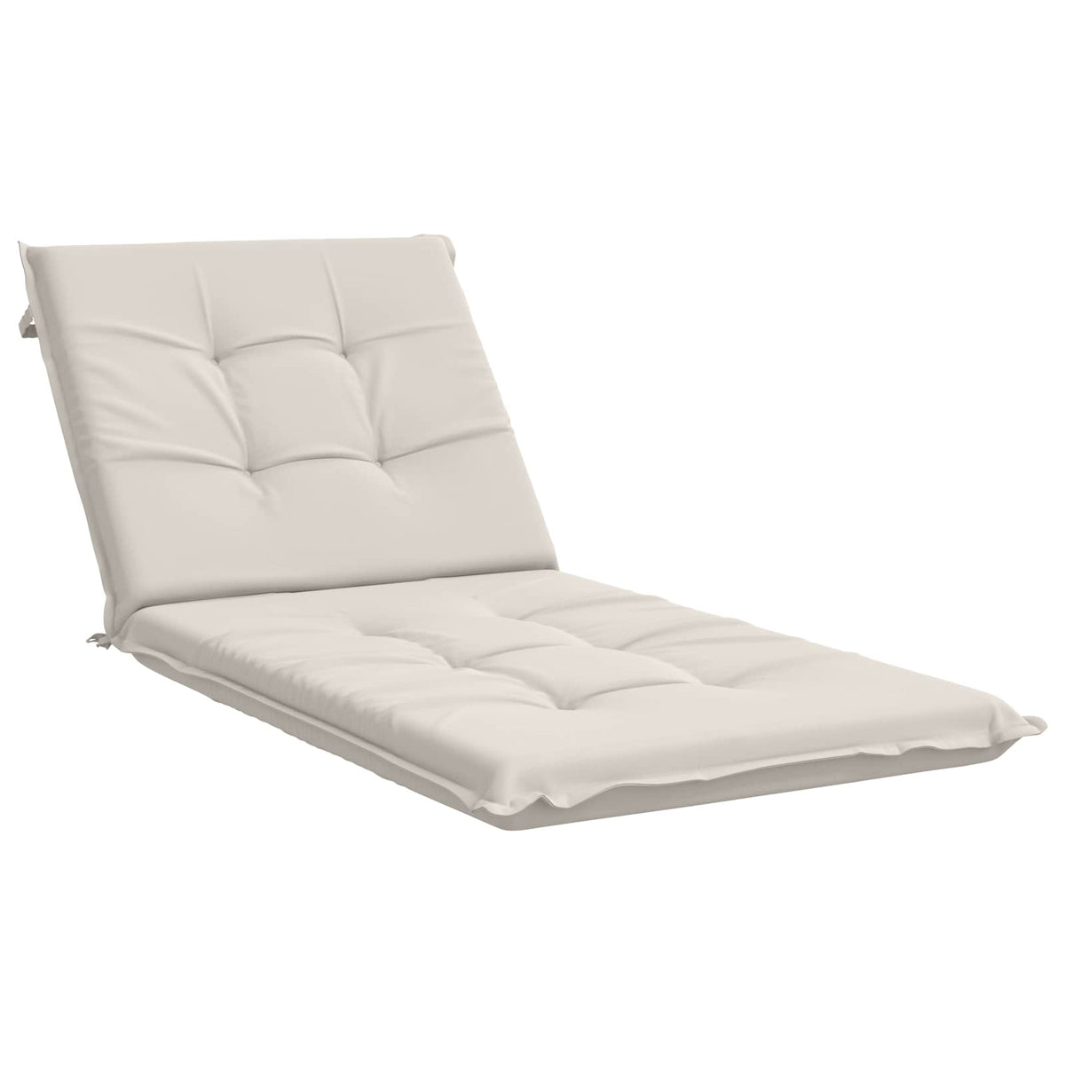 Sunlounger Cushion GEMERT 100% Polyester White 190 x 80 x 9 cm