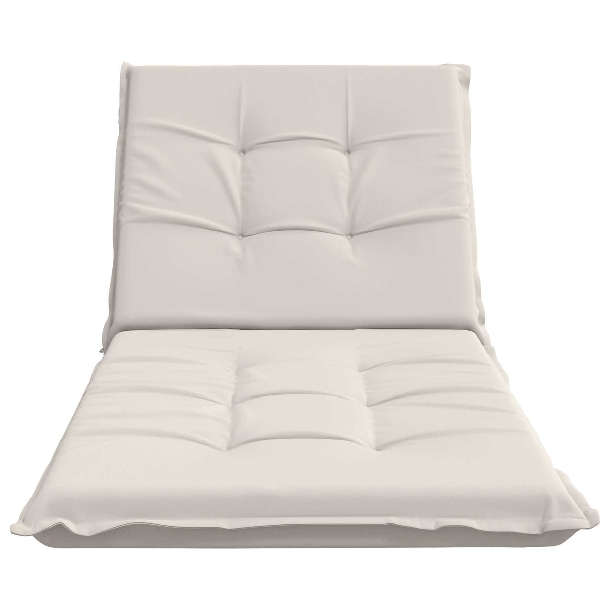 Sunlounger Cushion GEMERT 100% Polyester White 190 x 80 x 9 cm