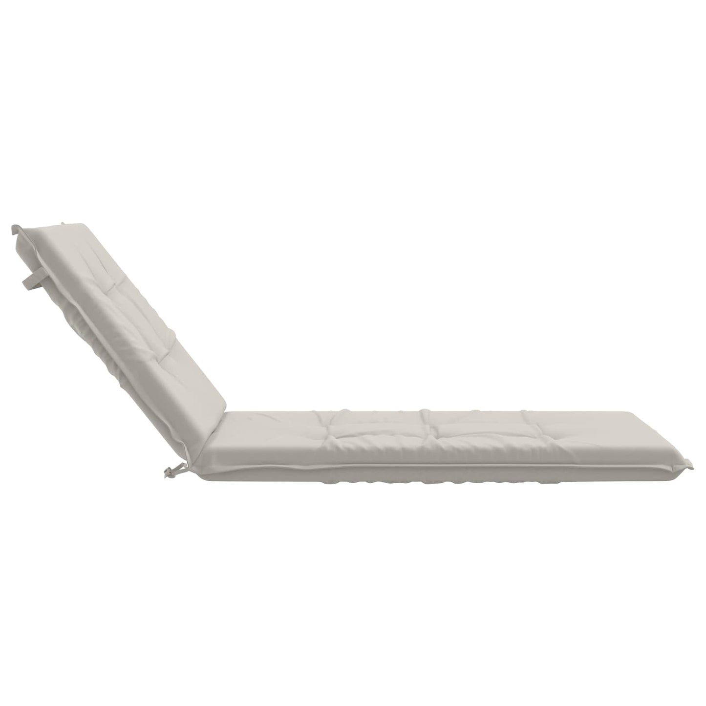 Sunlounger Cushion GEMERT 100% Polyester White 190 x 80 x 9 cm