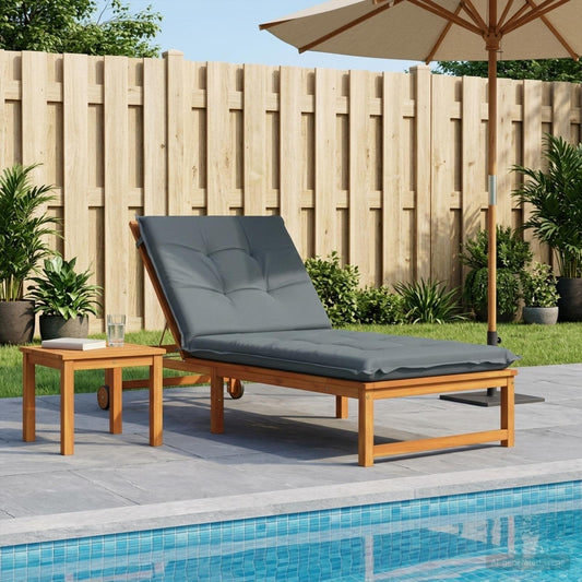 Sunlounger Cushion GEMERT 100% Polyester Blue 190 x 70 x 9 cm