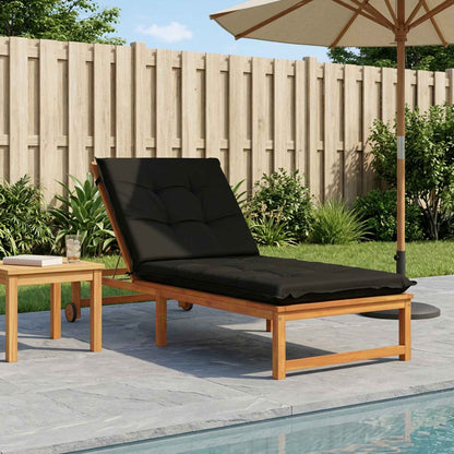 Sunlounger Cushion GEMERT 100% Polyester Black 190 x 90 x 9 cm