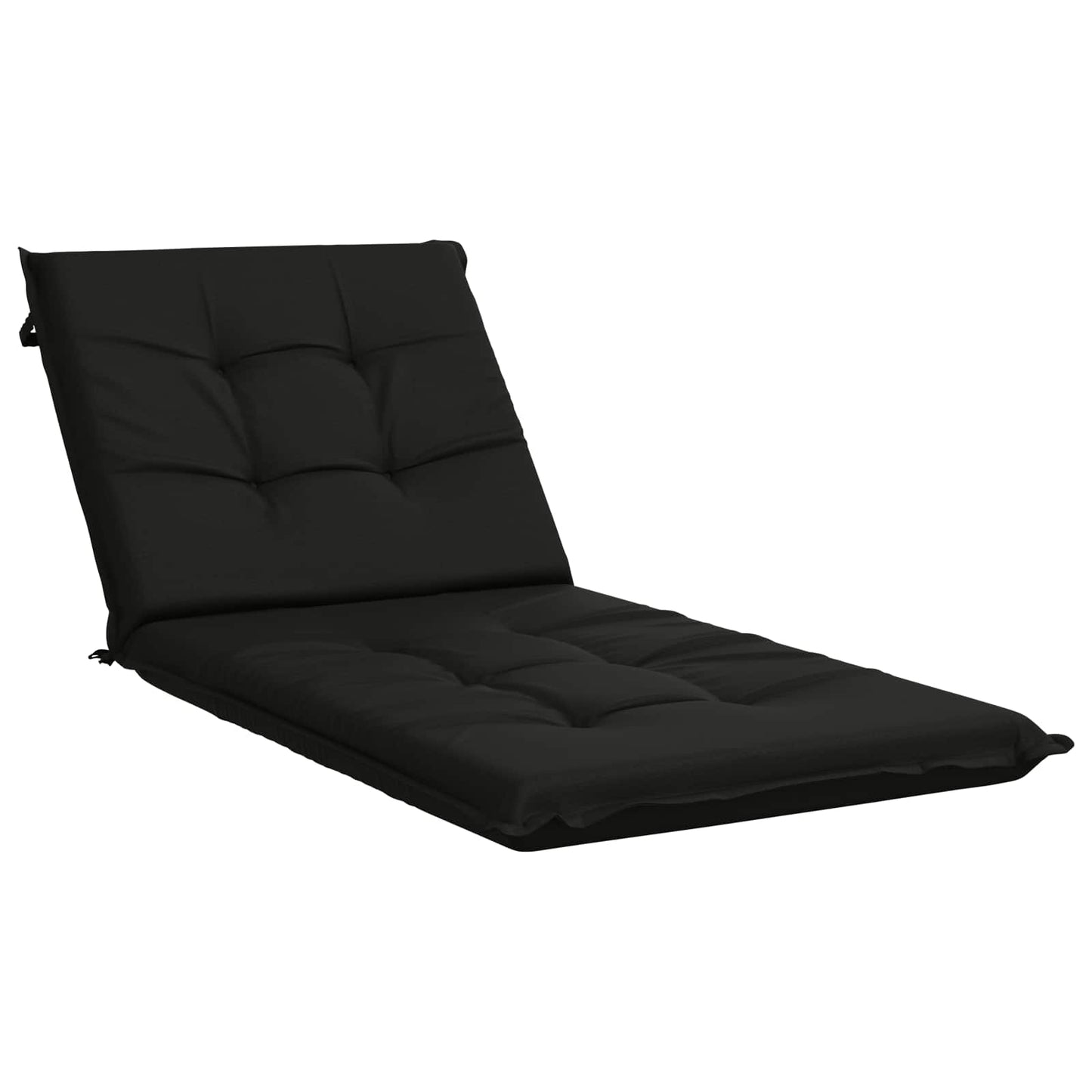 Sunlounger Cushion GEMERT 100% Polyester Black 190 x 80 x 9 cm