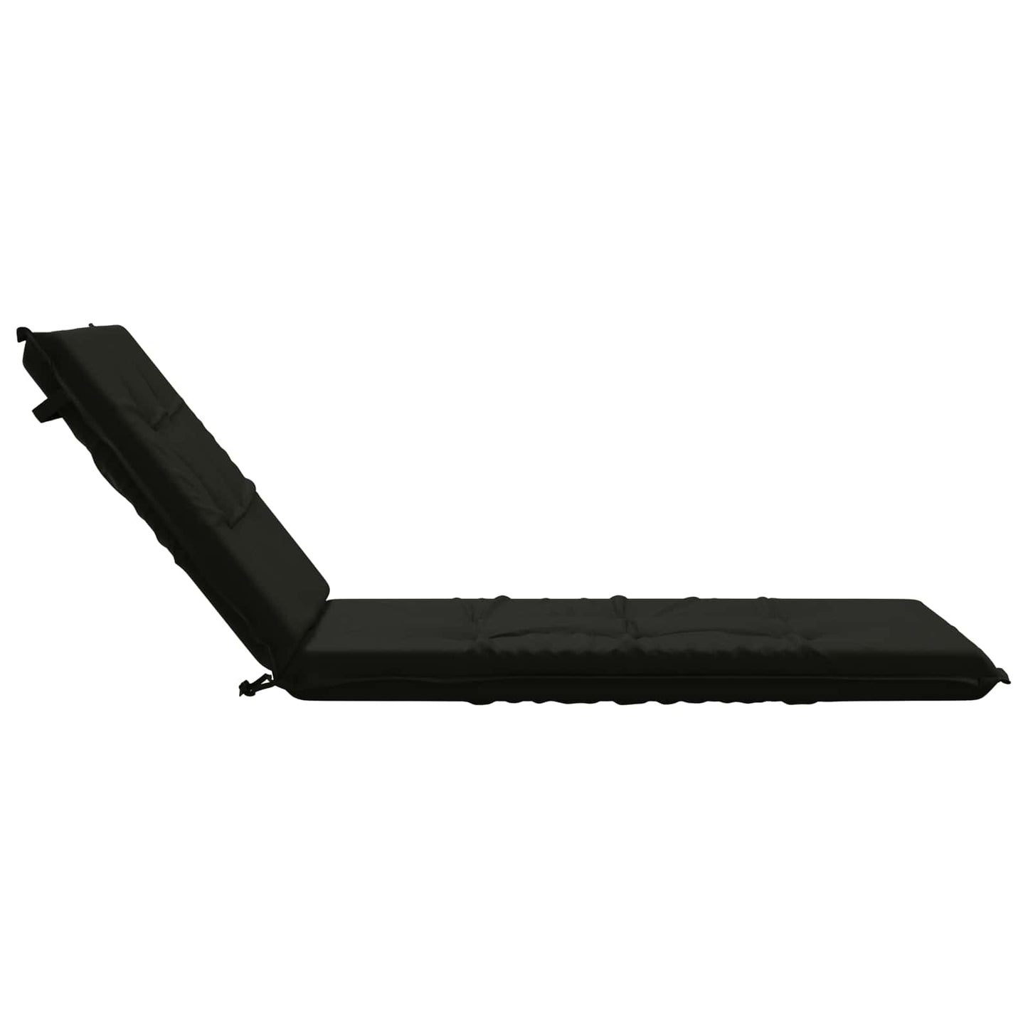Sunlounger Cushion GEMERT 100% Polyester Black 190 x 80 x 9 cm