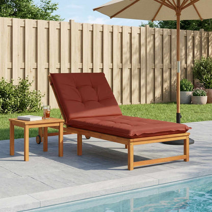 Sunlounger Cushion GEMERT 100% Polyester Red 190 x 80 x 9 cm