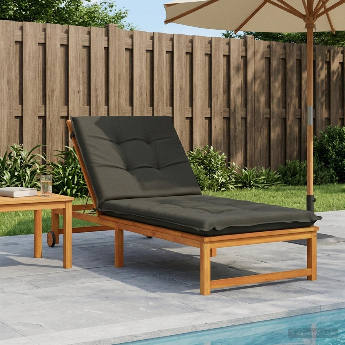 Sunlounger Cushion GEMERT 100% Polyester Anthracite