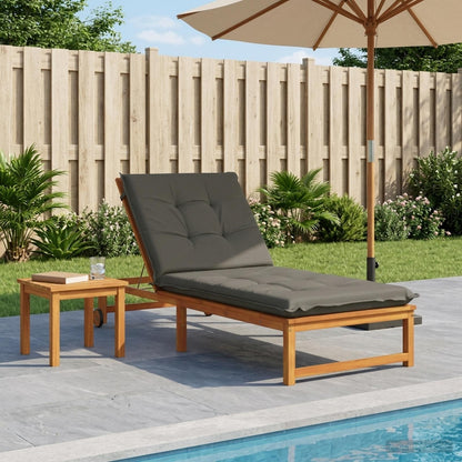 Sunlounger Cushion GEMERT 100% Polyester Grey 190 x 90 x 9 cm